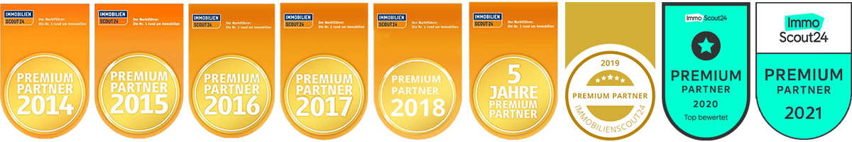 ImmoScout24 Premium-Partner Siegel 2014 bis 2021